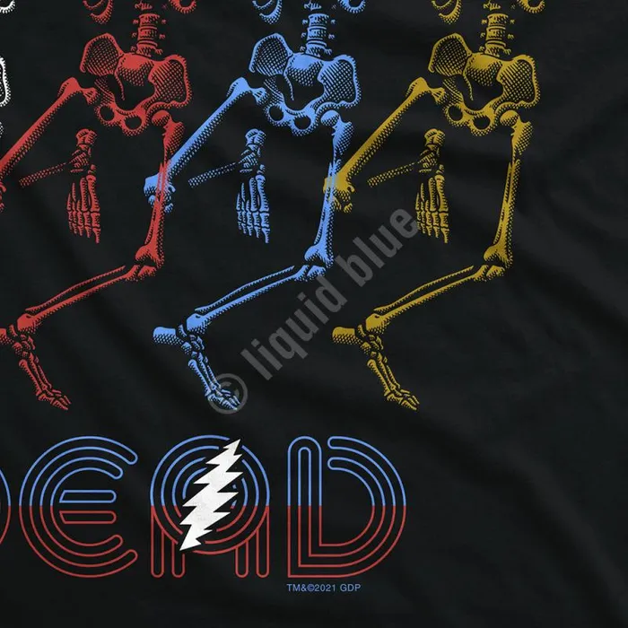 Liquid Blue TShirt Men Marquee Dead Black TShirt