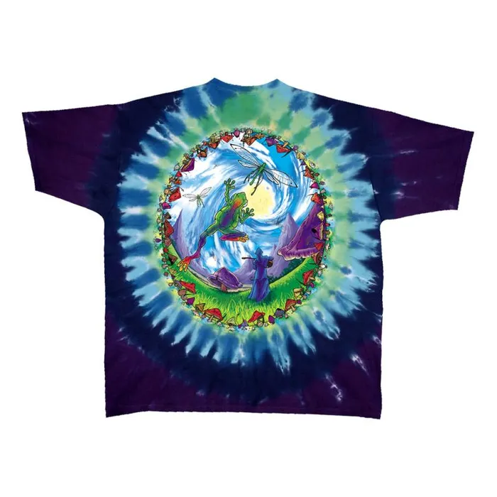 Liquid Blue TShirt Men Mushroom Haven TieDye TShirt