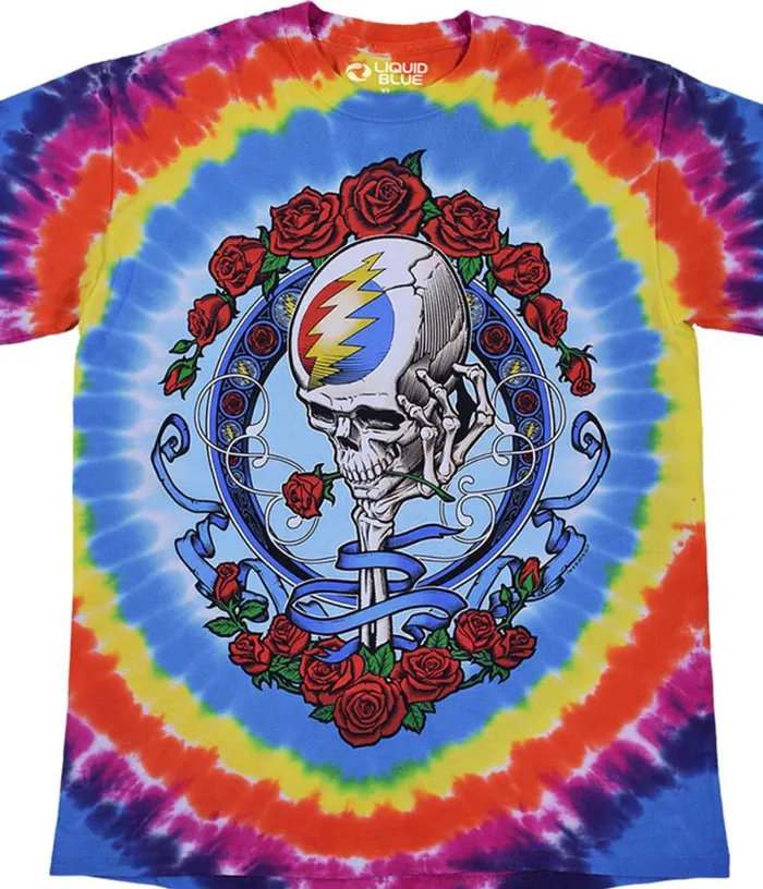 Liquid Blue TShirt Men Never Dead TieDye TShirt