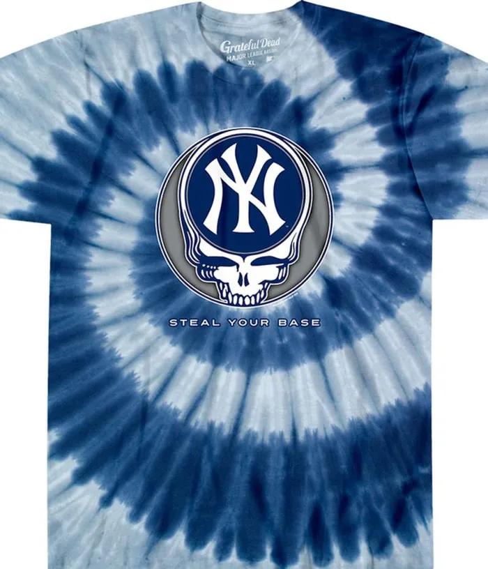 Liquid Blue TShirt Men New York Yankees Steal Your Base TieDye TShirt