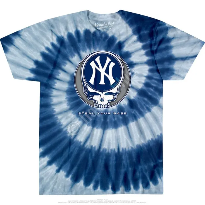 Liquid Blue TShirt Men New York Yankees Steal Your Base TieDye TShirt