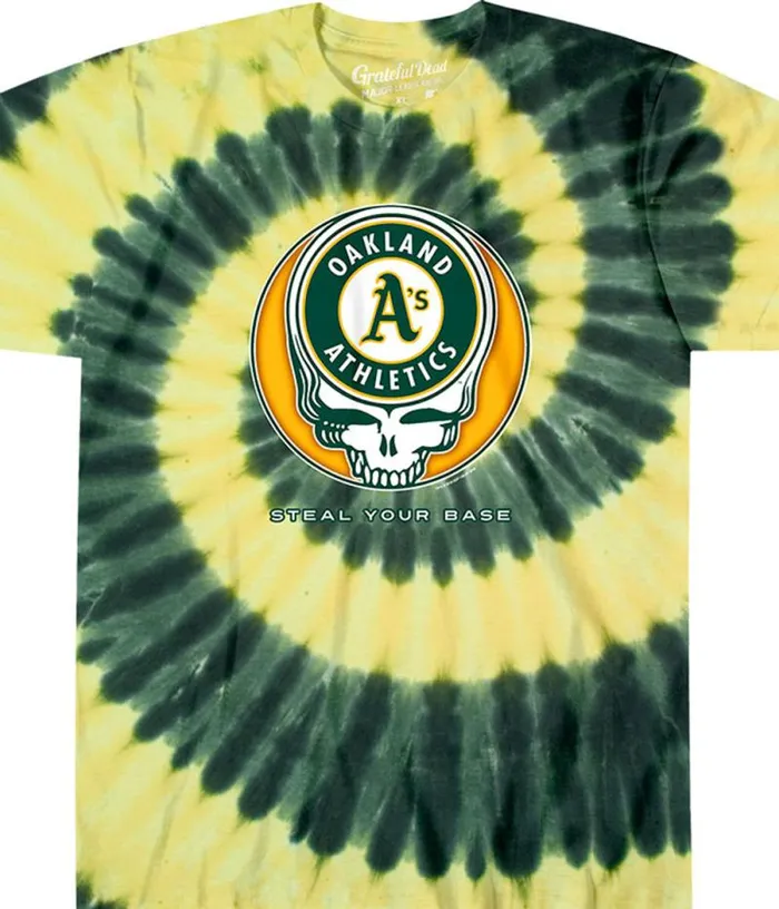 Liquid Blue TShirt Men Oakland Athletics Steal Your Base TieDye TieDye TShirt