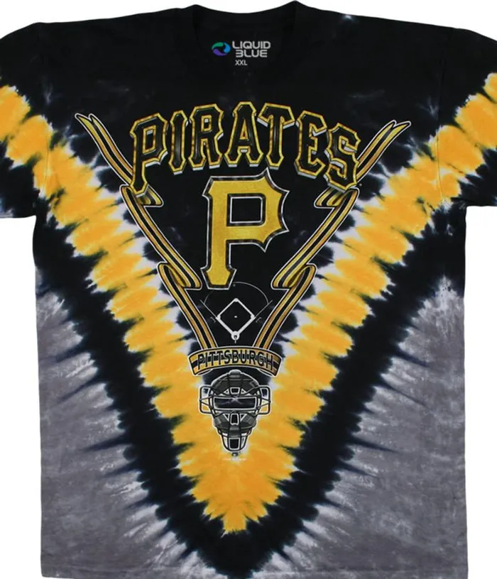 Liquid Blue TShirt Men Pittsburgh Pirates V TieDye TShirt