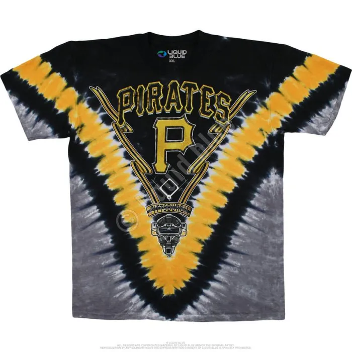 Liquid Blue TShirt Men Pittsburgh Pirates V TieDye TShirt