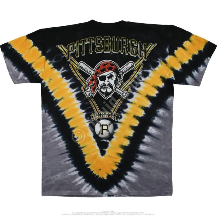 Liquid Blue TShirt Men Pittsburgh Pirates V TieDye TShirt