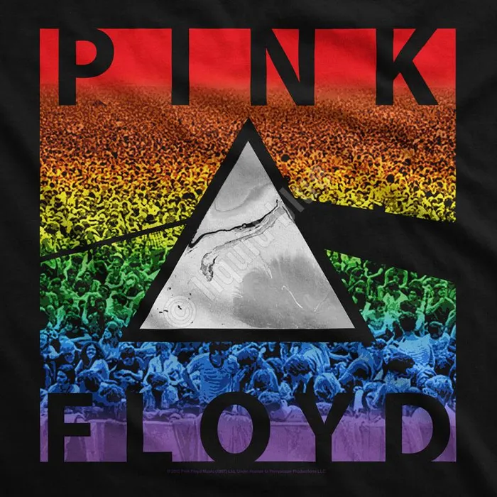 Liquid Blue TShirt Men Rainbow Prism Black TShirt