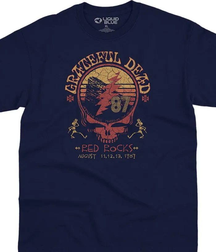 Liquid Blue TShirt Men Red Rocks 87 Navy TShirt