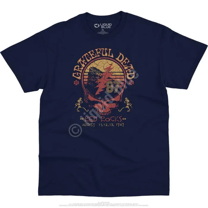 Liquid Blue TShirt Men Red Rocks 87 Navy TShirt