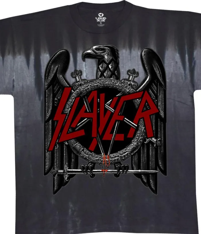 Liquid Blue TShirt Men Slayer Eagle TieDye TShirt
