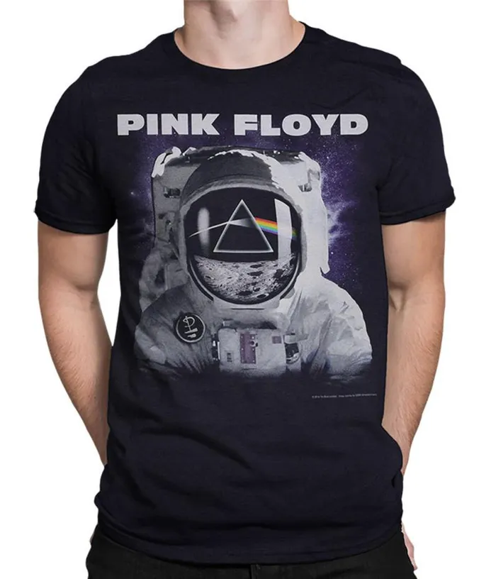 Liquid Blue TShirt Men Spaceman Black TShirt
