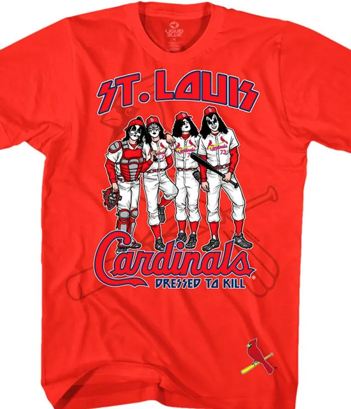 Liquid Blue TShirt Men St Louis Cardinals Dressed To Kill Red TShirt