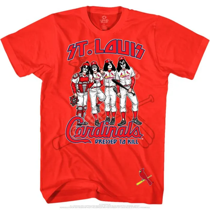 Liquid Blue TShirt Men St Louis Cardinals Dressed To Kill Red TShirt