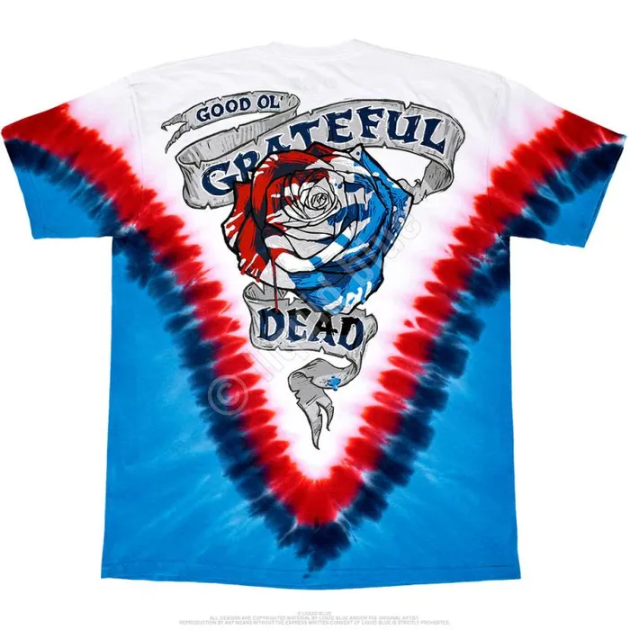 Liquid Blue TShirt Men Steal Your Face Vdye TieDye TShirt