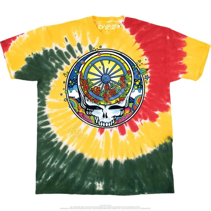 Liquid Blue TShirt Men SYF Wheel and Roses TShirt