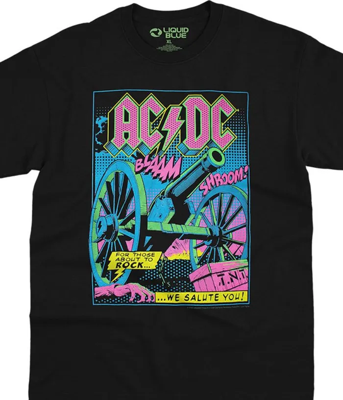 Liquid Blue TShirt Men TNT Blacklight Black TShirt