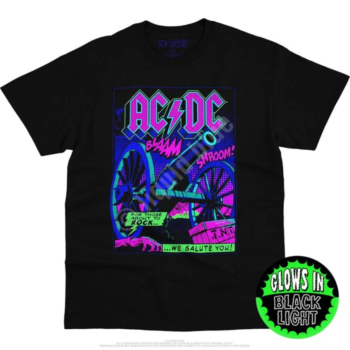 Liquid Blue TShirt Men TNT Blacklight Black TShirt