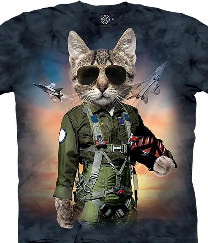 Liquid Blue TShirt Men Tom Cat Classic Cotton TShirt