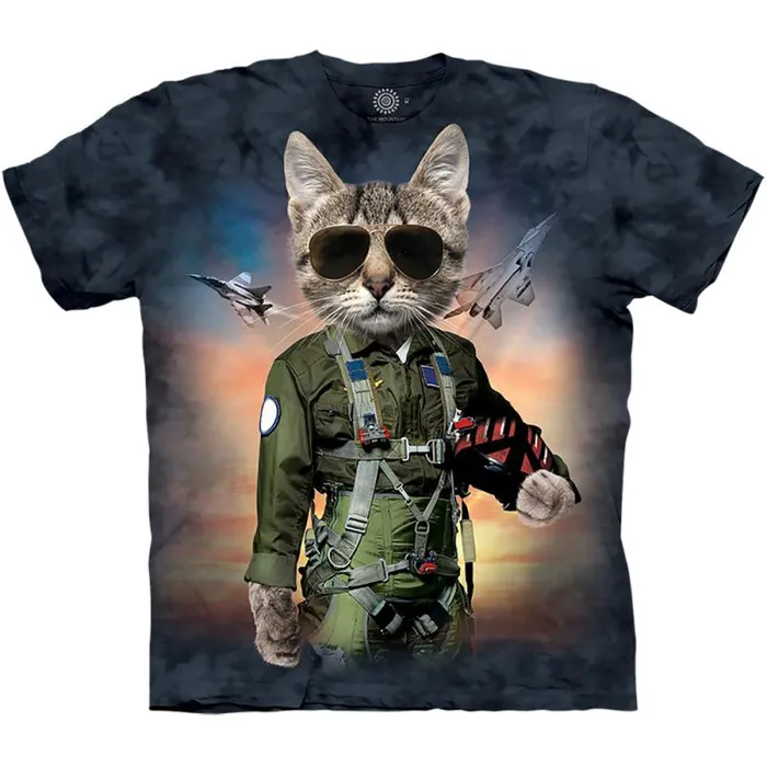 Liquid Blue TShirt Men Tom Cat Classic Cotton TShirt