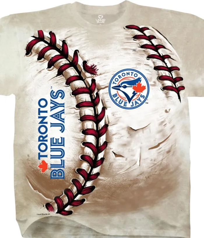 Liquid Blue TShirt Men Toronto Blue Jays Hardball TieDye TShirt