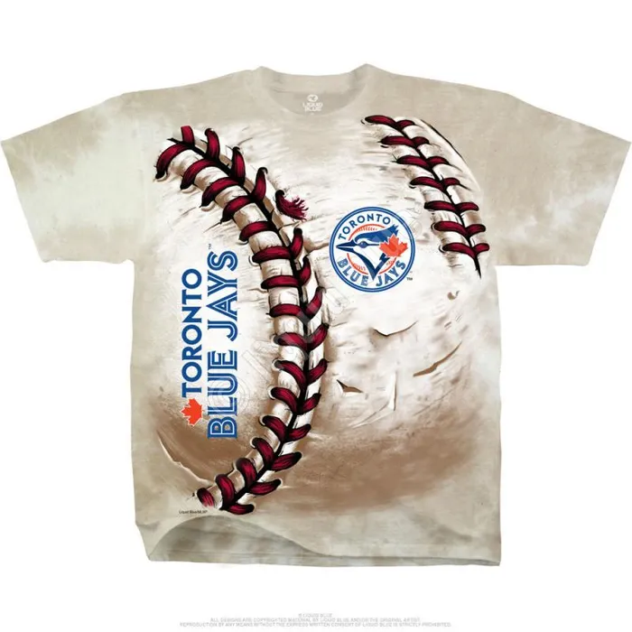 Liquid Blue TShirt Men Toronto Blue Jays Hardball TieDye TShirt