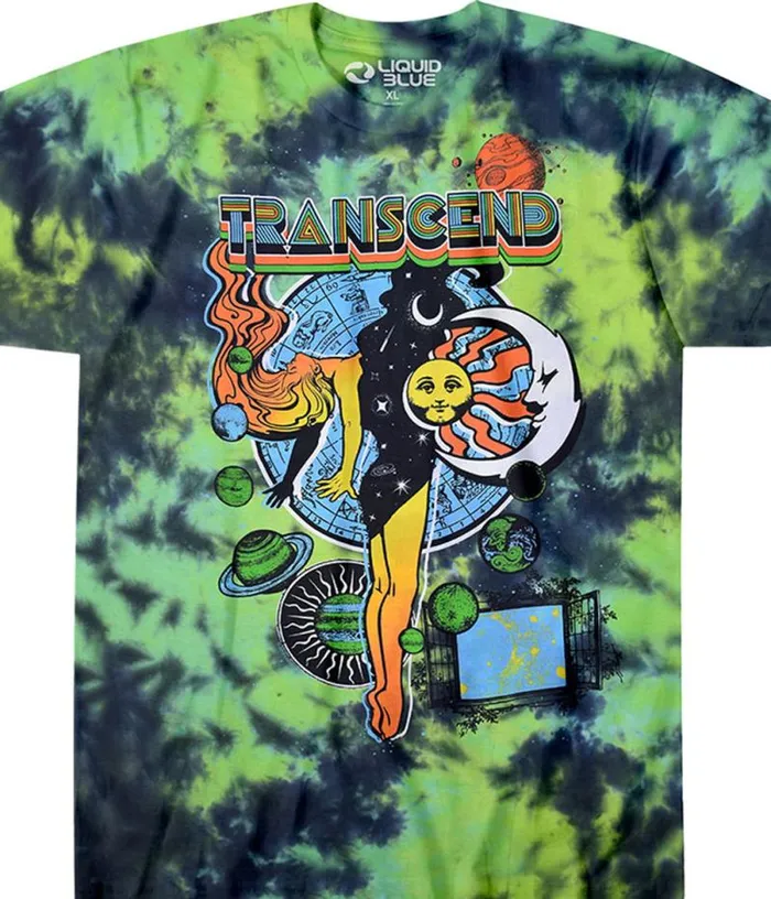Liquid Blue TShirt Men Transcend TieDye TShirt