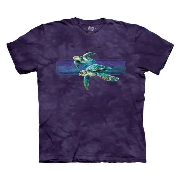 Liquid Blue TShirt Men Turtle Harmony Band Classic Cotton TShirt
