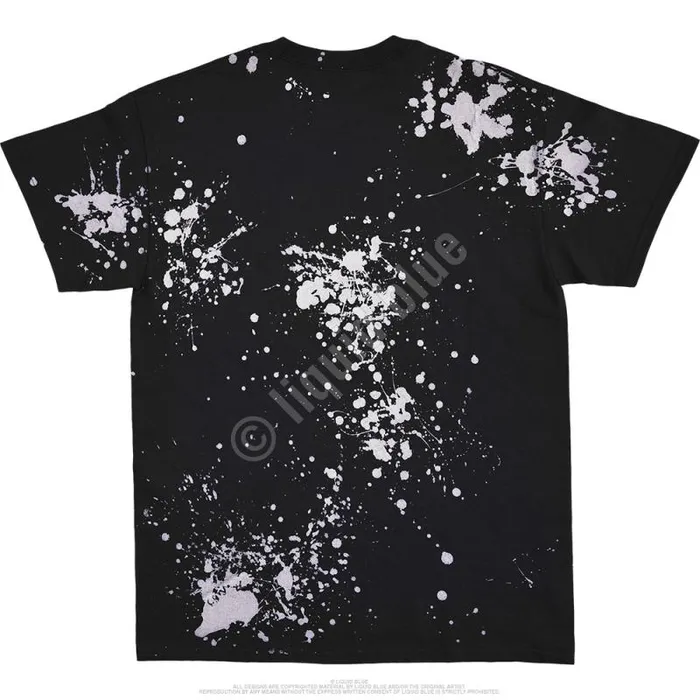 Liquid Blue TShirt Men Woodcut Havok Black TShirt