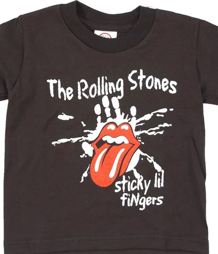 Liquid Blue Toddler Kids Sticky Lil Fingers Toddler Black TShirt