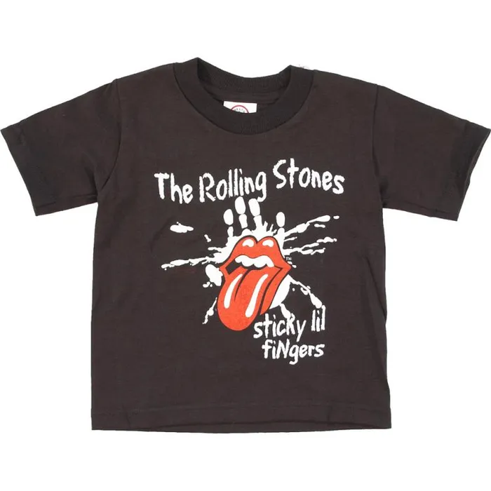 Liquid Blue Toddler Kids Sticky Lil Fingers Toddler Black TShirt