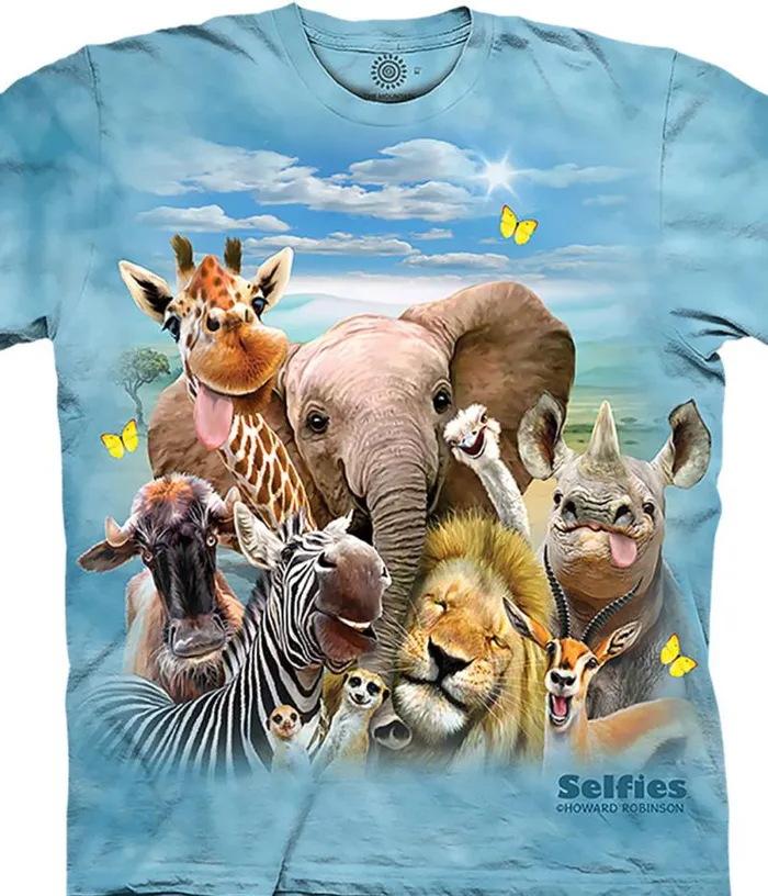 Liquid Blue Youth Kids African Selfie Kids039 TShirt