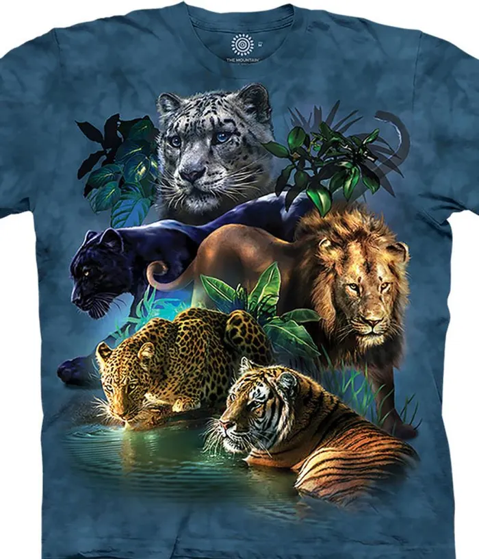 Liquid Blue Youth Kids Big Cats Jungle Kids039 TShirt