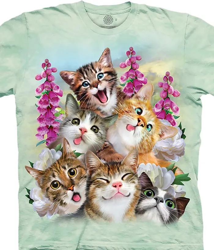 Liquid Blue Youth Kids Kittens Selfie Kids039 TShirt