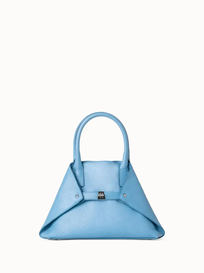 Little Ai Messenger Bag In Leather Sky Women Akris Top Handle Bags