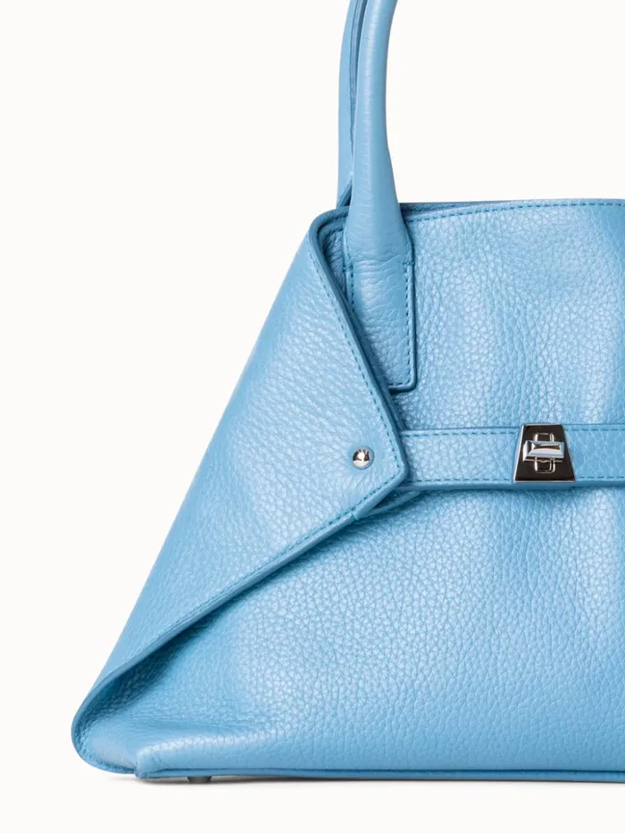 Little Ai Messenger Bag In Leather Sky Women Akris Top Handle Bags