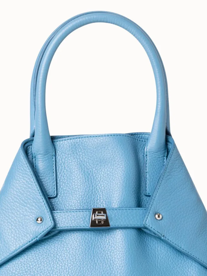 Little Ai Messenger Bag In Leather Sky Women Akris Top Handle Bags