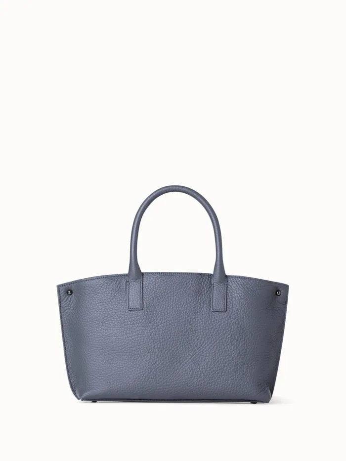 Little Ai Top Handle Bag In Leather Grey Stone Women Akris Top Handle Bags