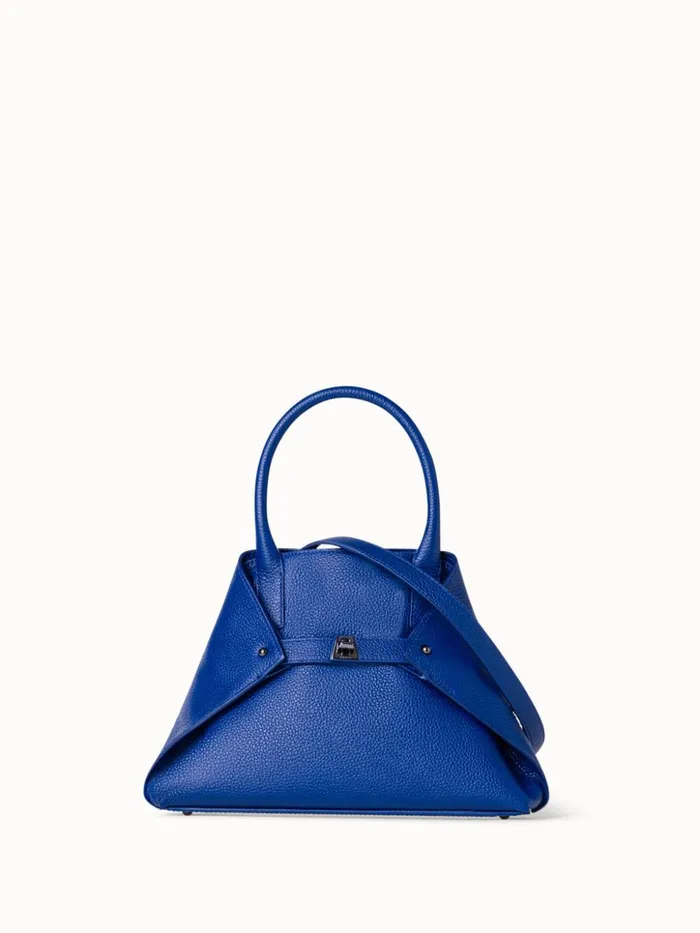 Little Ai Top Handle Bag In Leather Ocean Women Akris Top Handle Bags