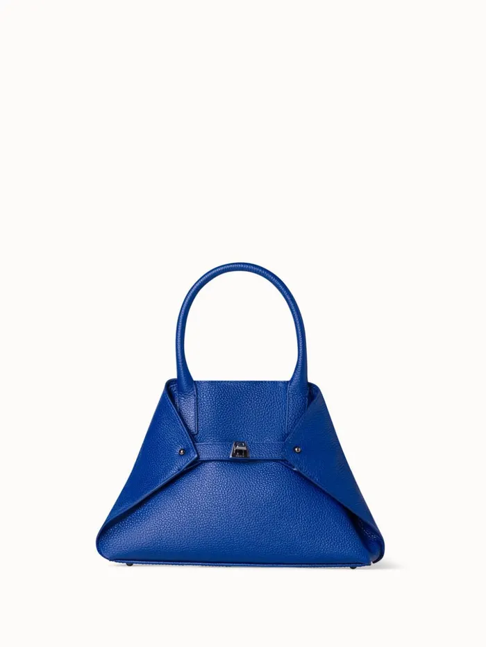 Little Ai Top Handle Bag In Leather Ocean Women Akris Top Handle Bags