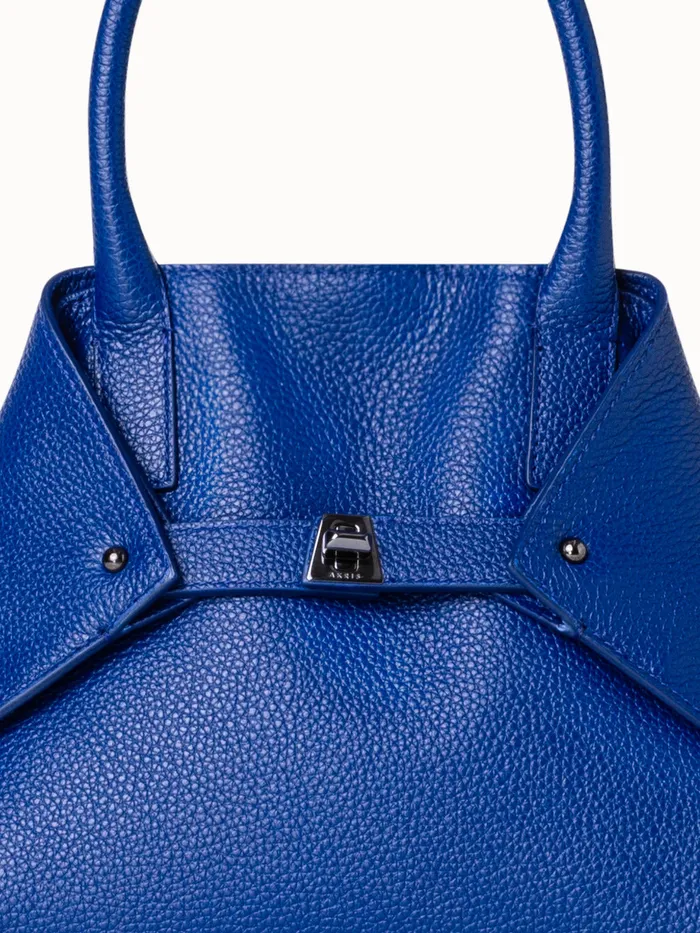 Little Ai Top Handle Bag In Leather Ocean Women Akris Top Handle Bags