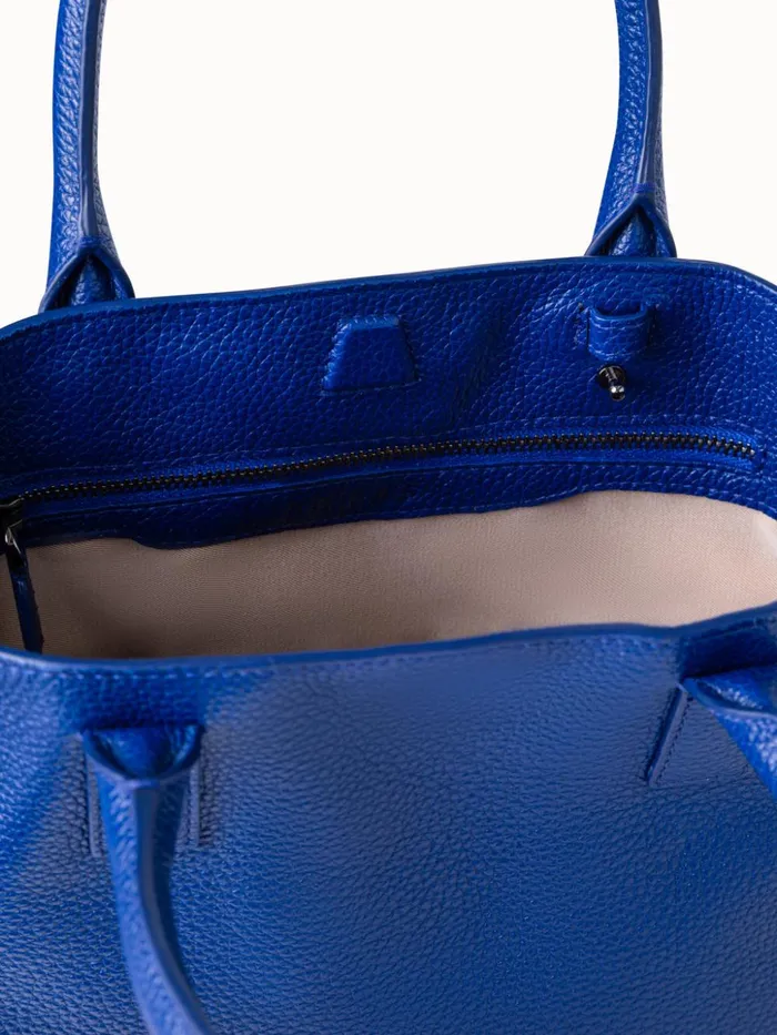 Little Ai Top Handle Bag In Leather Ocean Women Akris Top Handle Bags
