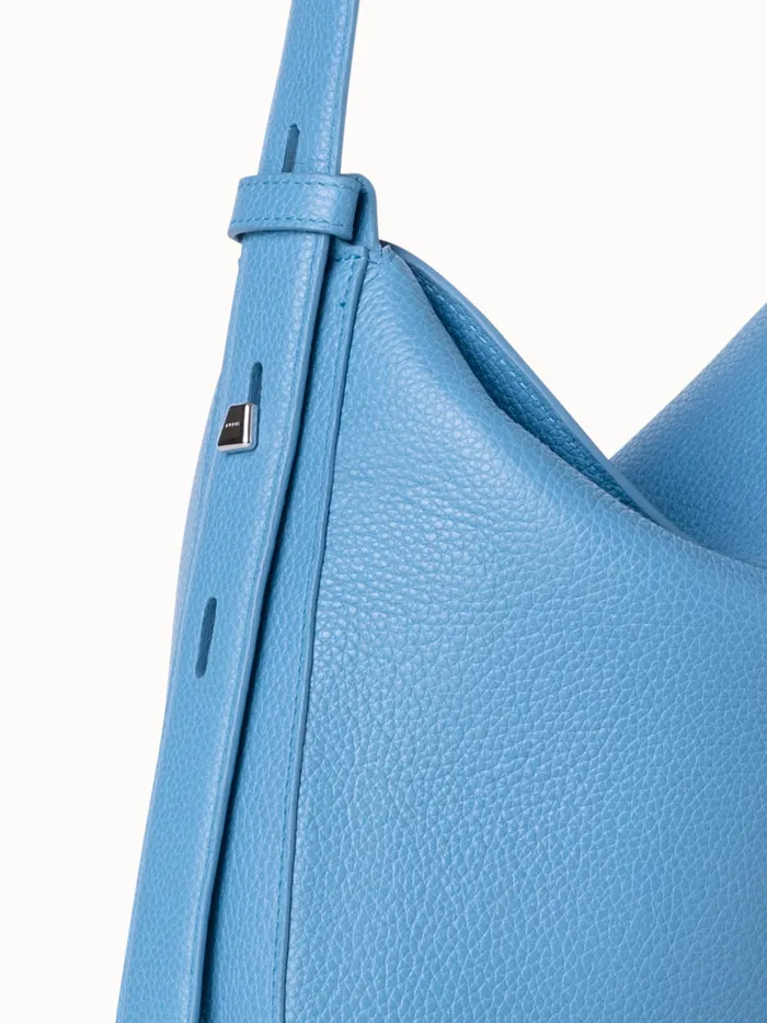 Little Anna Hobo Bag In Leather Sky Women Akris Mini Bags