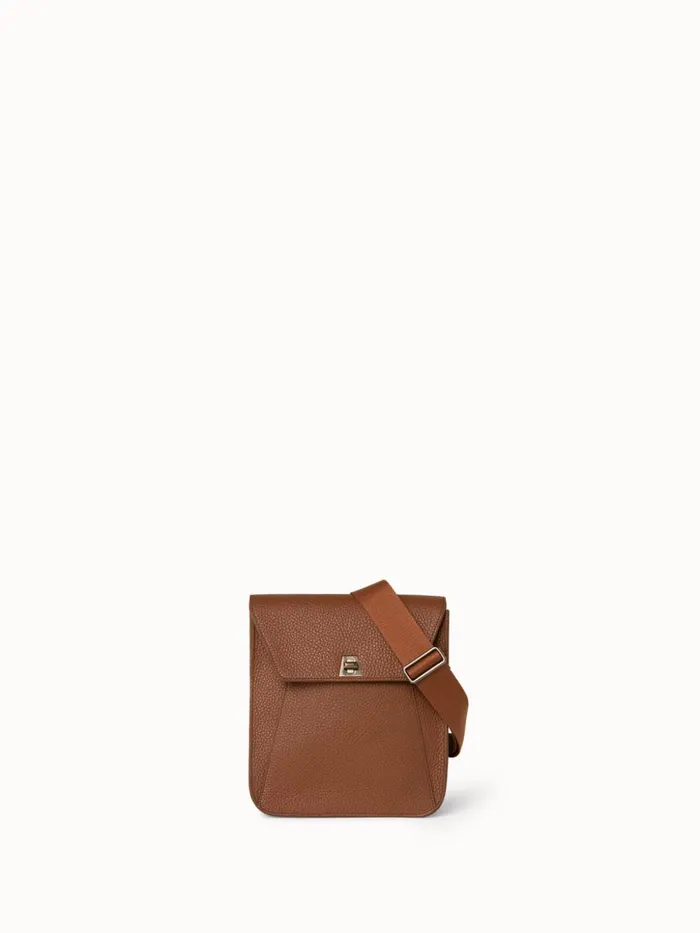 Little Anouk Messenger In Calf Leather Caramel Women Akris Mini Bags