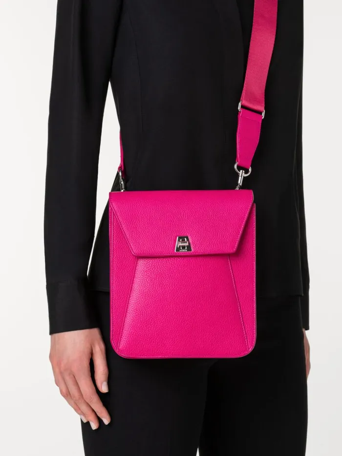 Little Anouk Messenger In Calf Leather Pink Women Akris Crossbody Bags