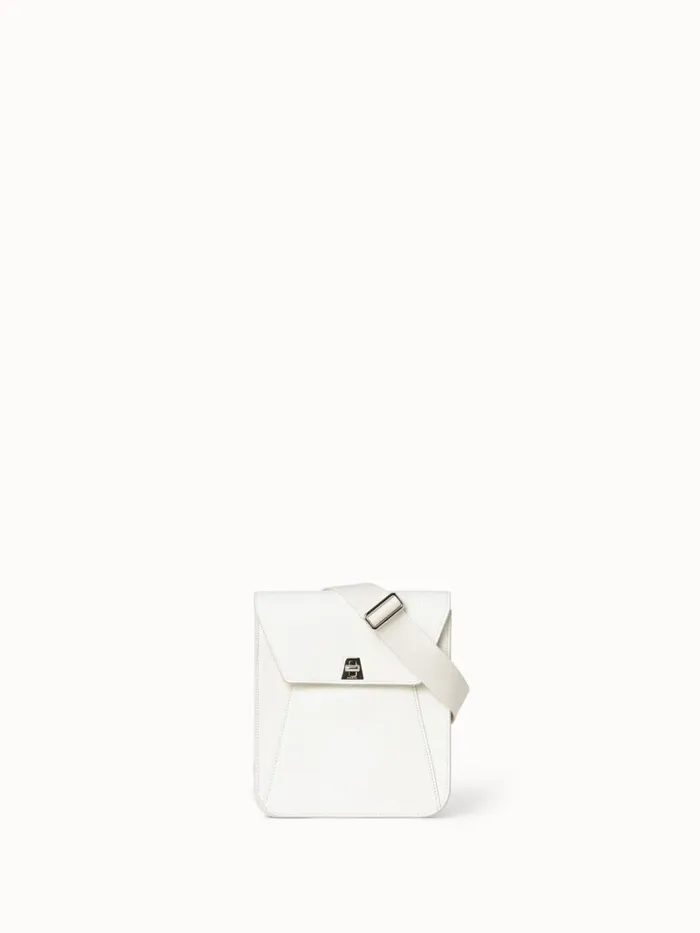Little Anouk Messenger In Calf Leather White Women Akris Mini Bags