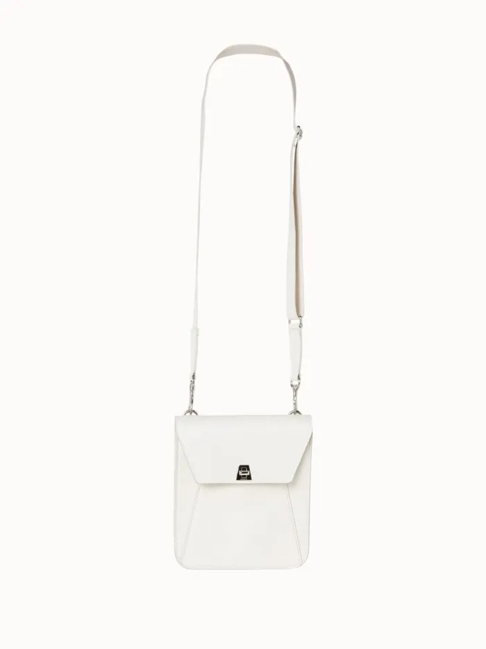 Little Anouk Messenger In Calf Leather White Women Akris Mini Bags