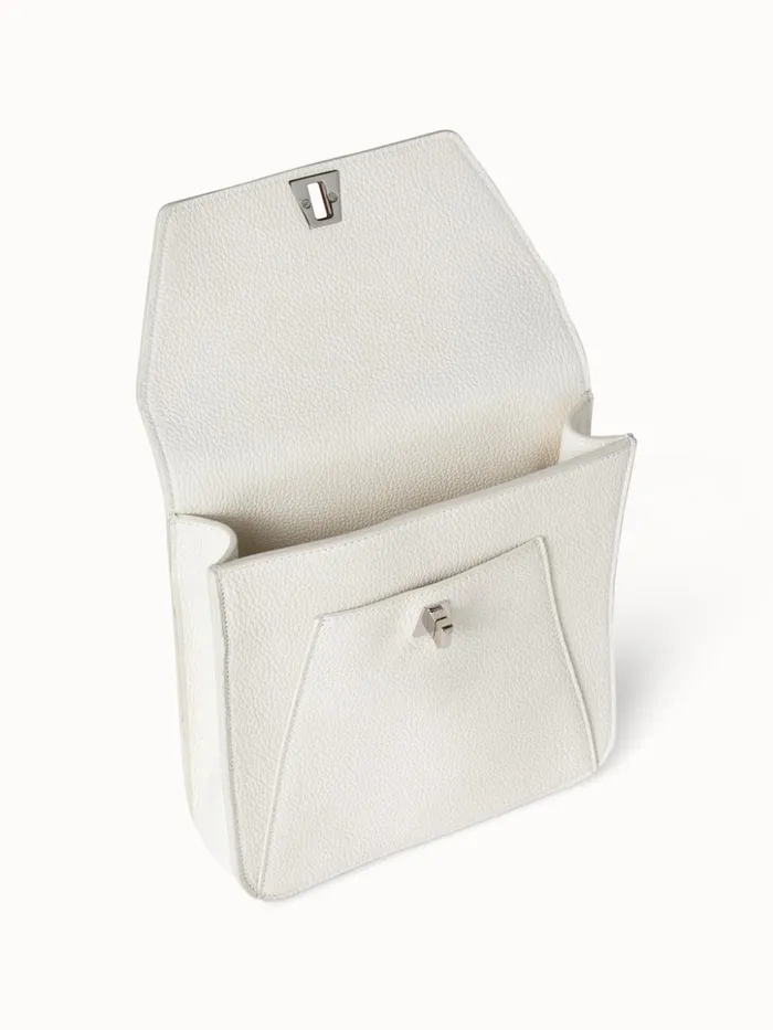 Little Anouk Messenger In Calf Leather White Women Akris Mini Bags
