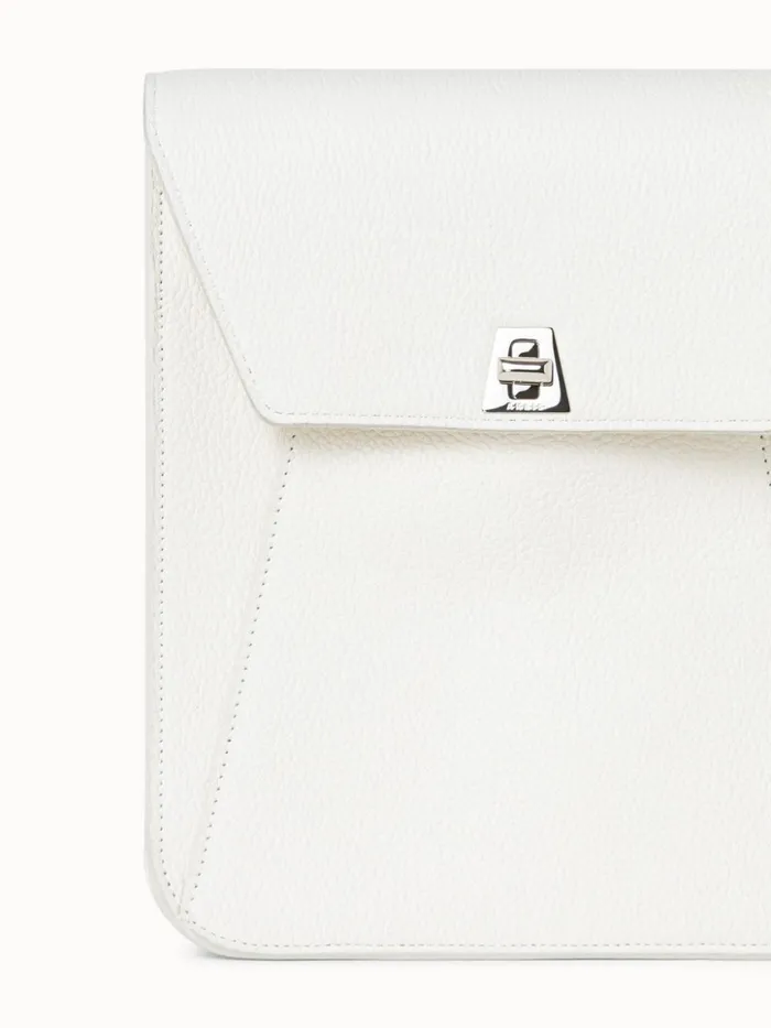 Little Anouk Messenger In Calf Leather White Women Akris Mini Bags