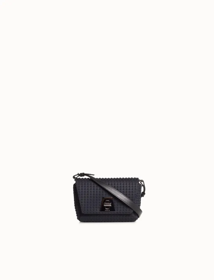 Little Day Bag In Techno Trapezoid Fabric Black Women Akris Crossbody Bags