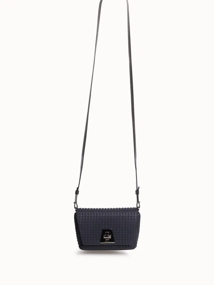 Little Day Bag In Techno Trapezoid Fabric Black Women Akris Crossbody Bags