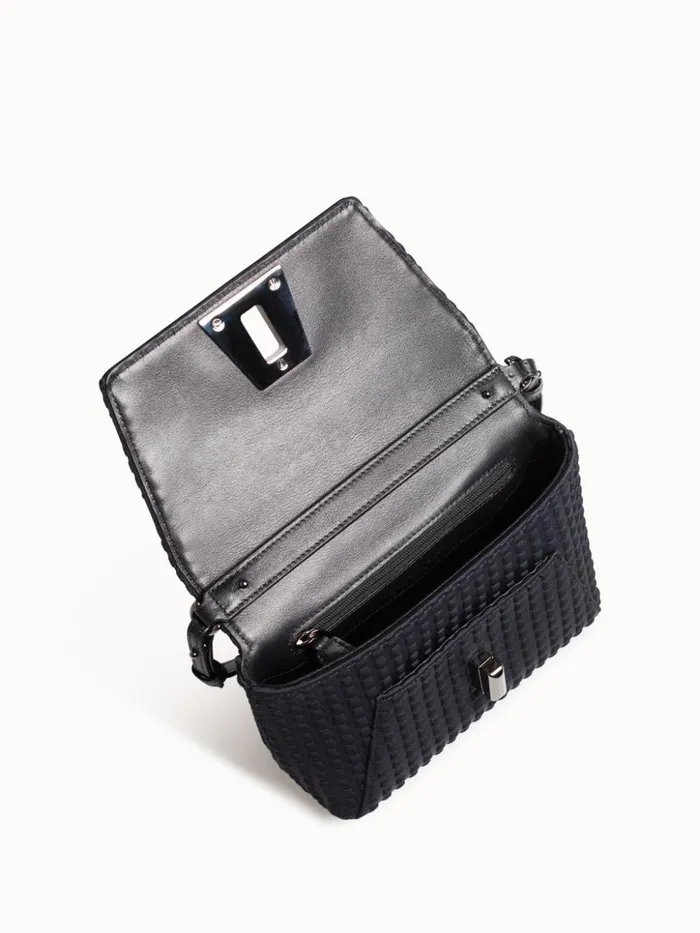 Little Day Bag In Techno Trapezoid Fabric Black Women Akris Crossbody Bags